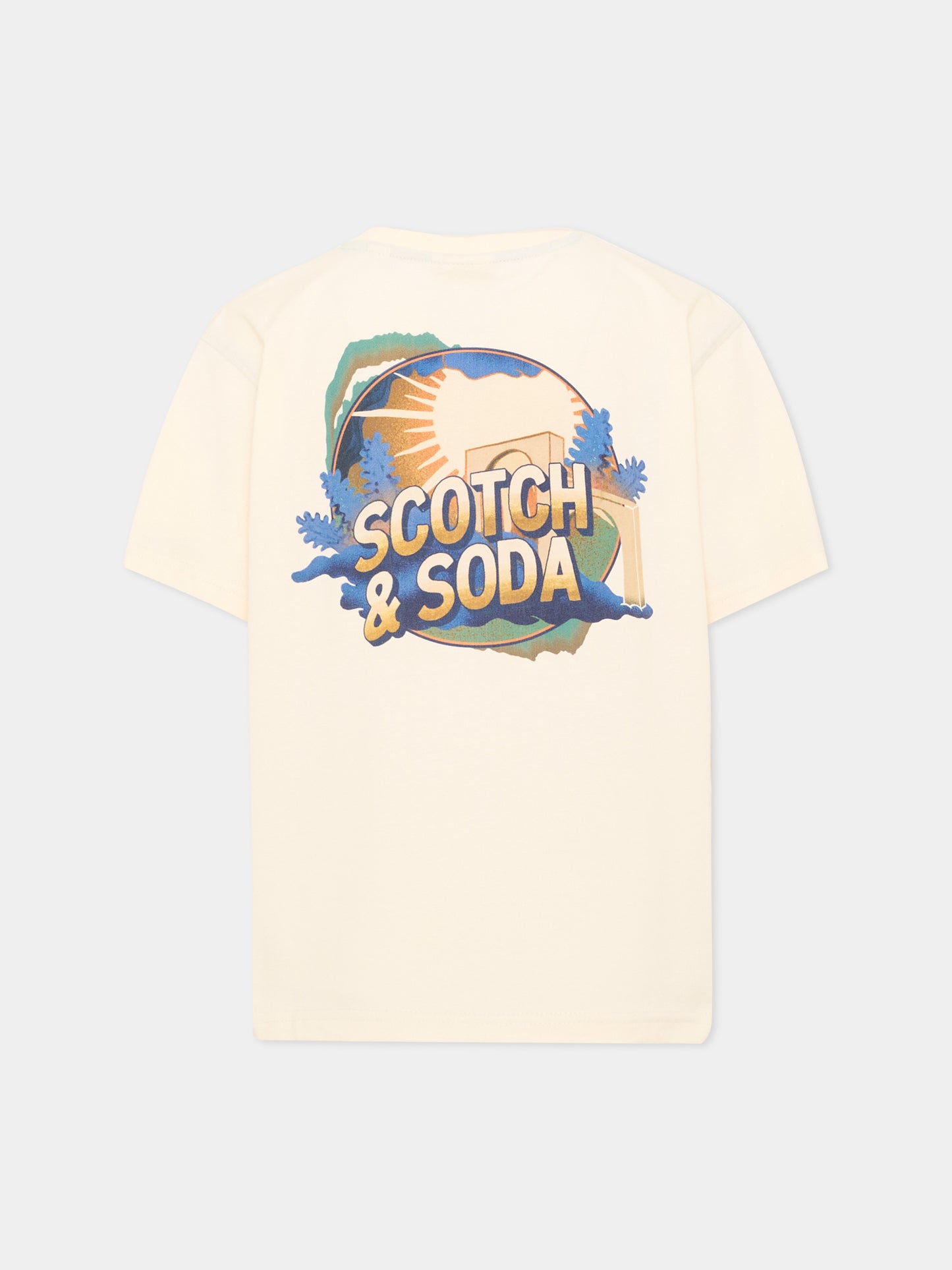 T-shirt avorio per bambino con stampa,Scotch&soda,183355 100