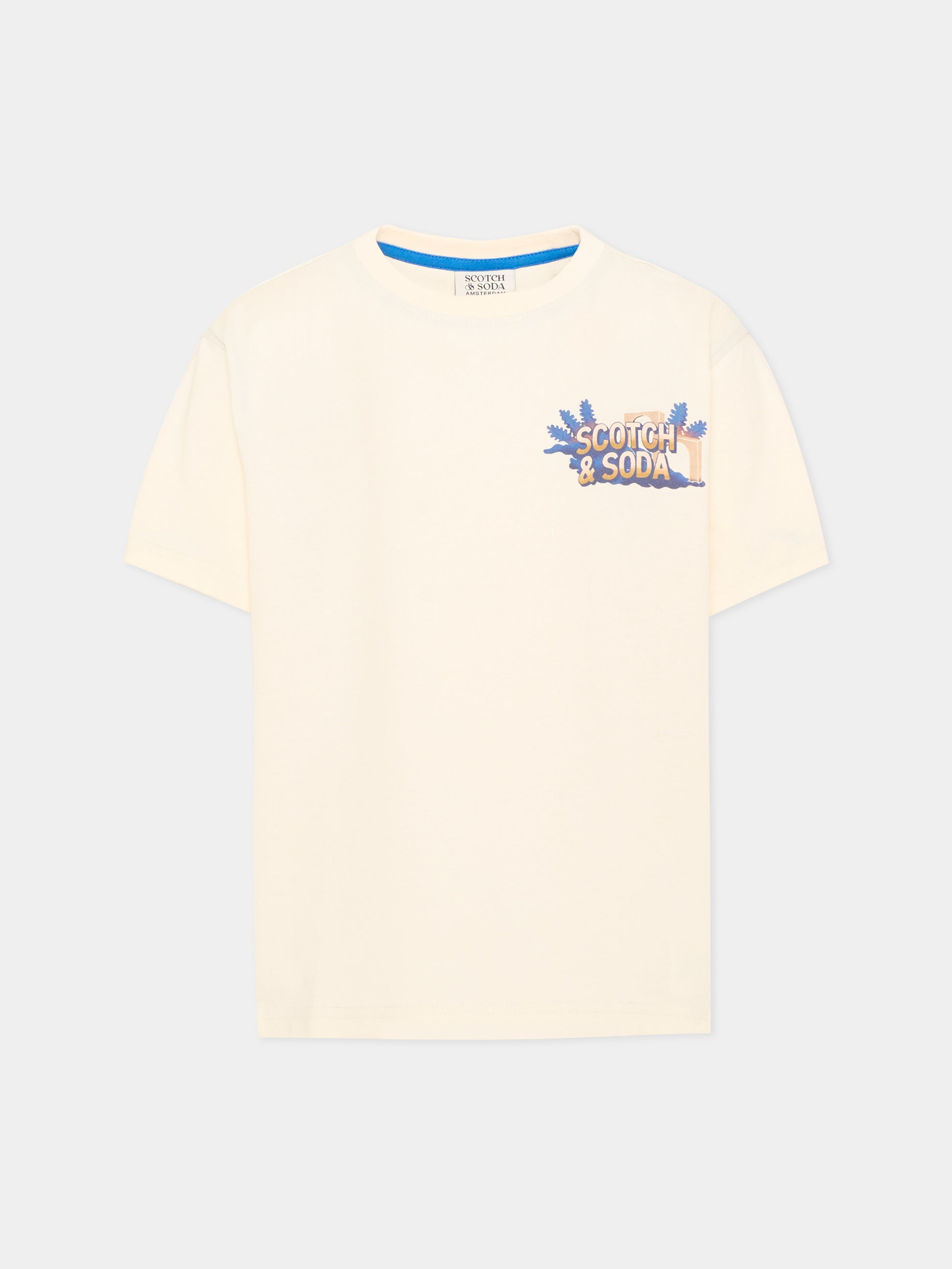 T-shirt avorio per bambino con stampa,Scotch&soda,183355 100