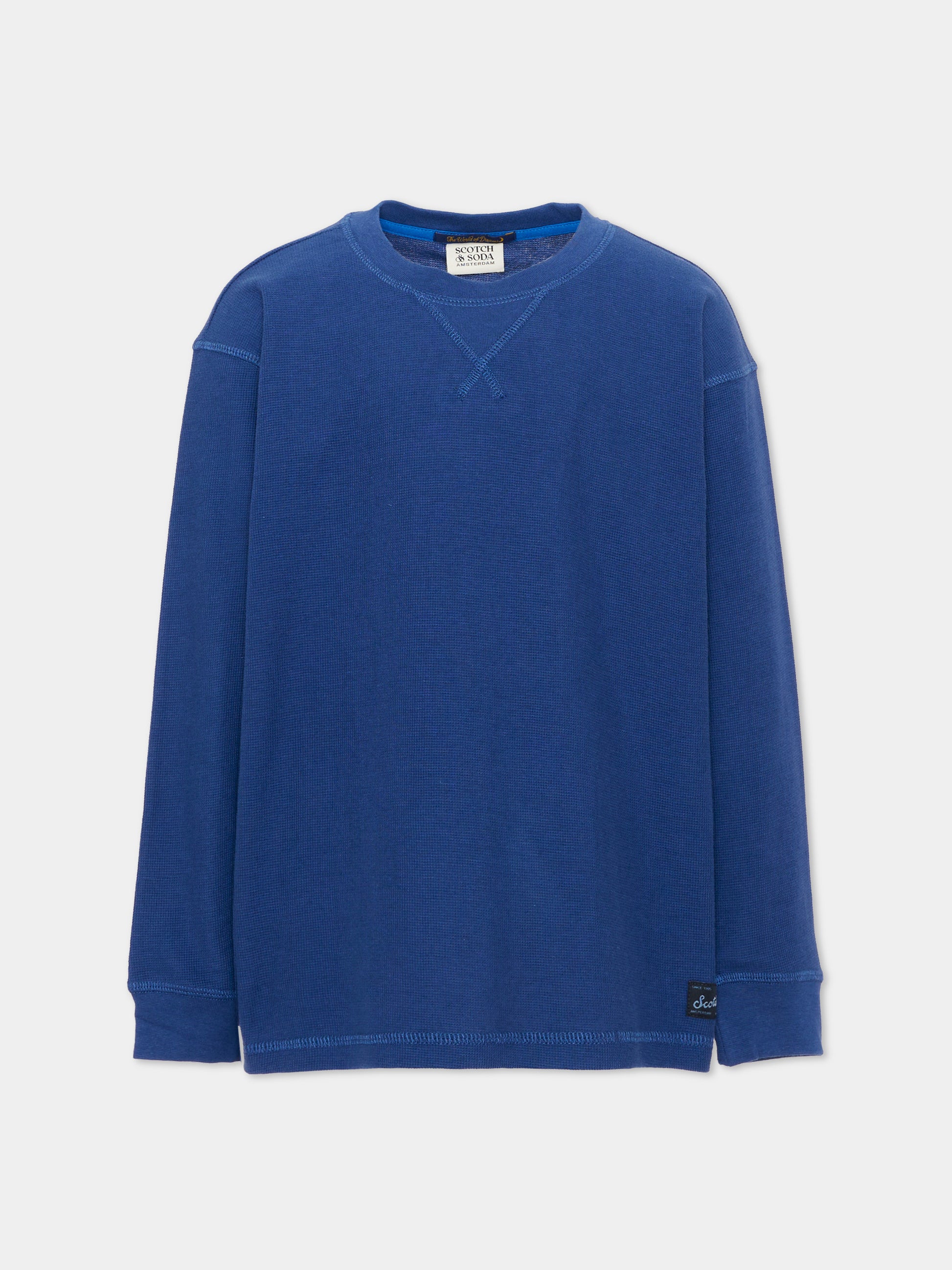 T-shirt a manica lunga blu per bambino,Scotch&soda,183376 410