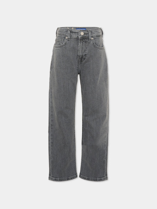 Jeans grigio per bambino con patch logo,Scotch&soda,185898 030