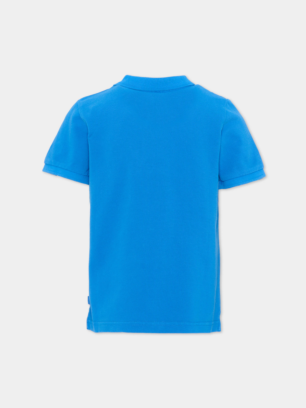 Polo azzurra per bambino con logo,Scotch&soda,184449 410