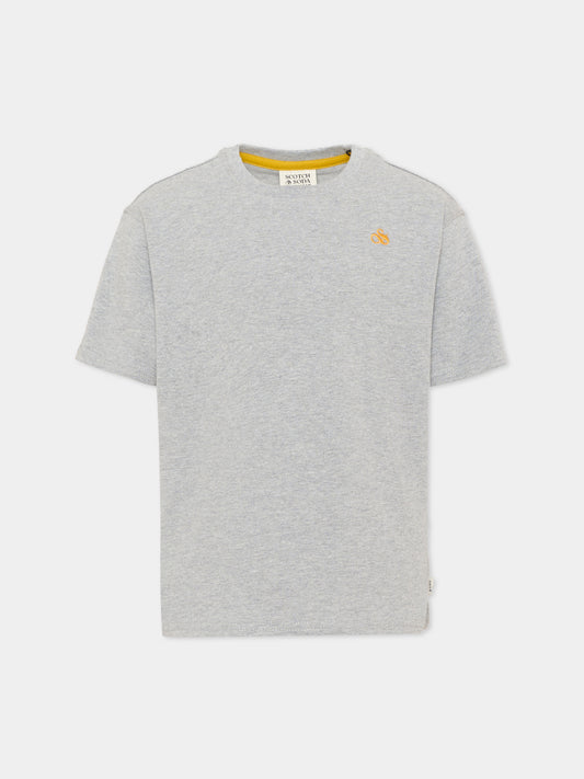 T-shirt grigia per bambino con logo,Scotch&soda,183357 030