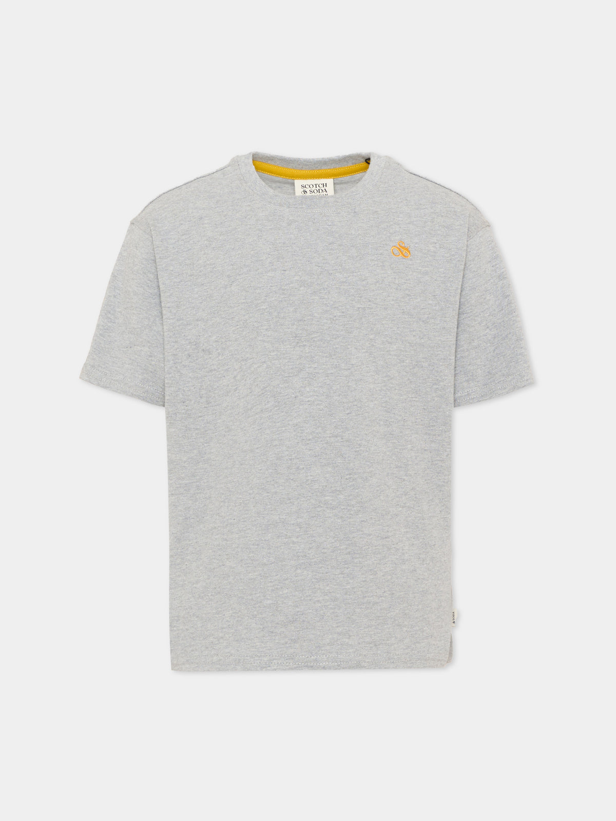 T-shirt grigia per bambino con logo,Scotch&soda,183357 030