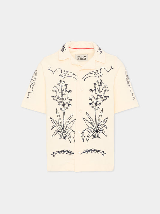 Camicia avorio per bambino con ricami,Scotch&soda,181967 270