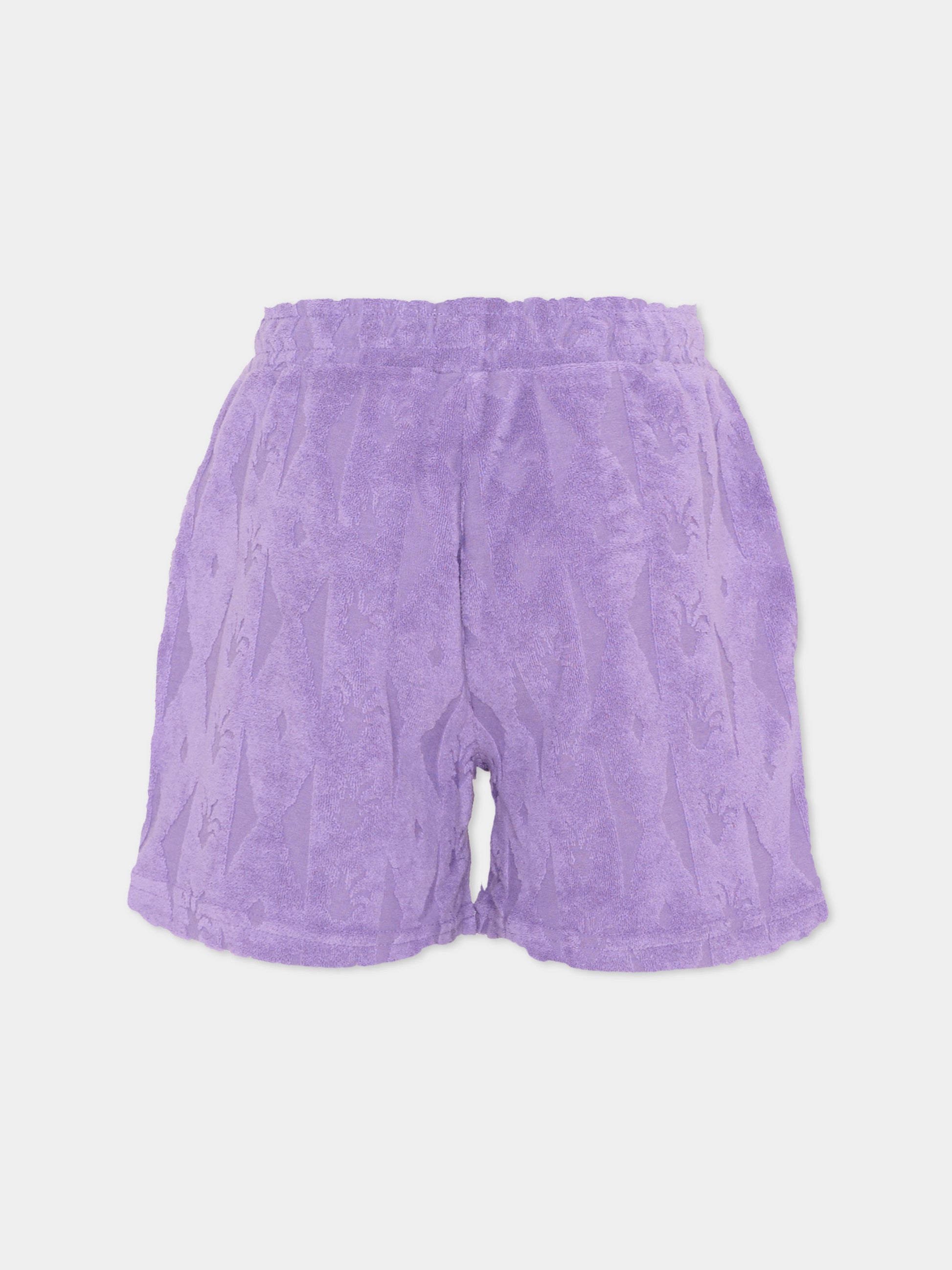 Shorts viola in spugna per bambina,Scotch&soda,182054 650