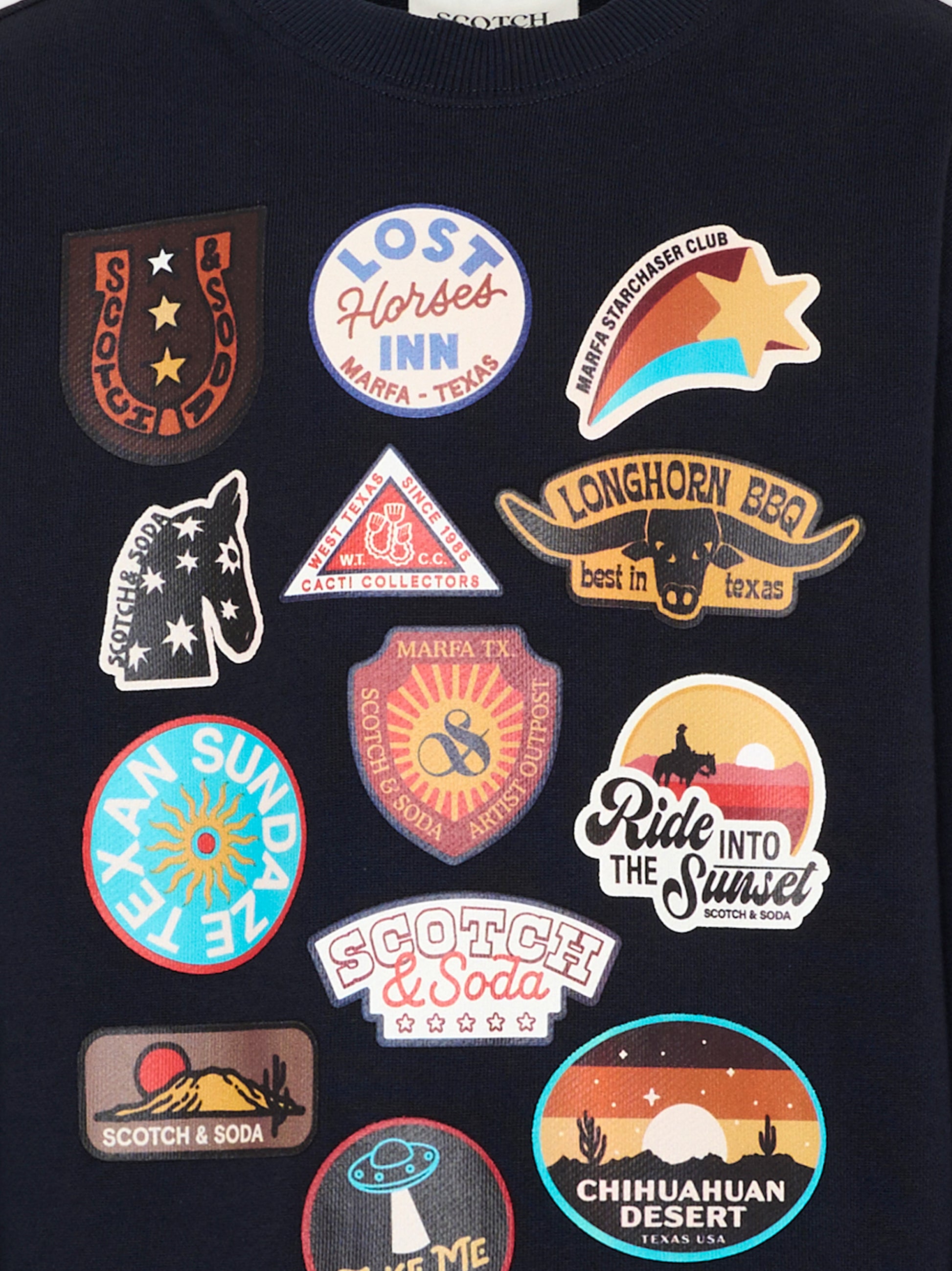 Felpa blu per bambino con patch,Scotch&soda,183025 401