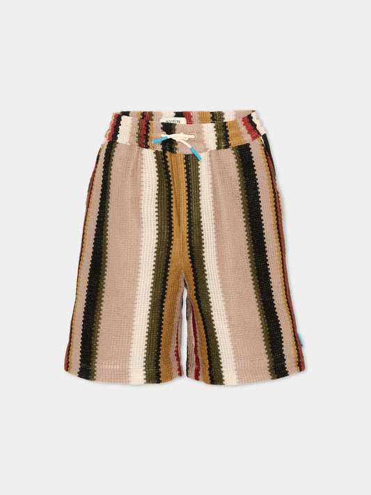 Shorts multicolor per bambino a righe,Scotch&soda,183019 260