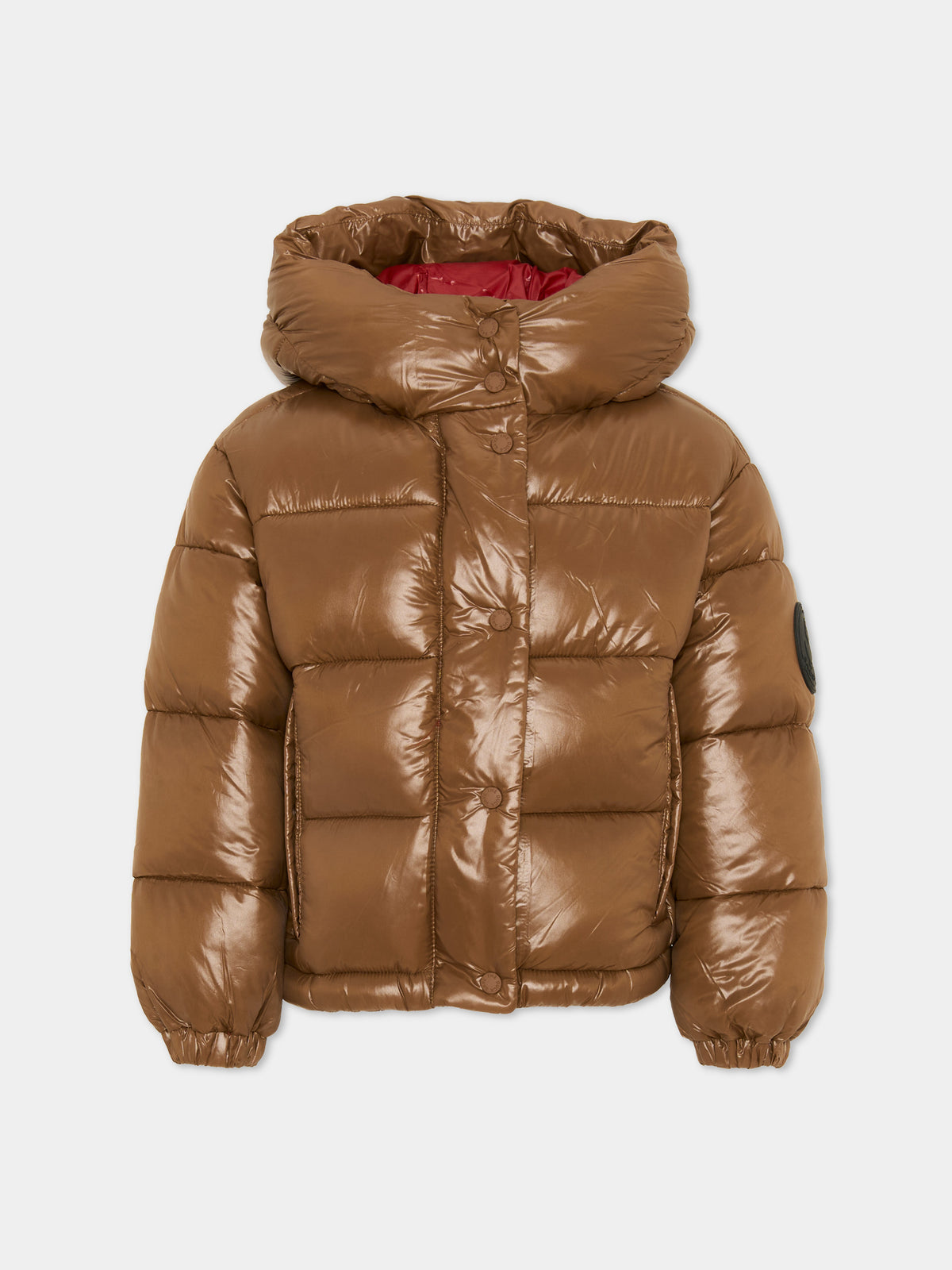 Piumino marrone Uma per bambina,Save The Duck Kids,J32978G LOVE23 40054