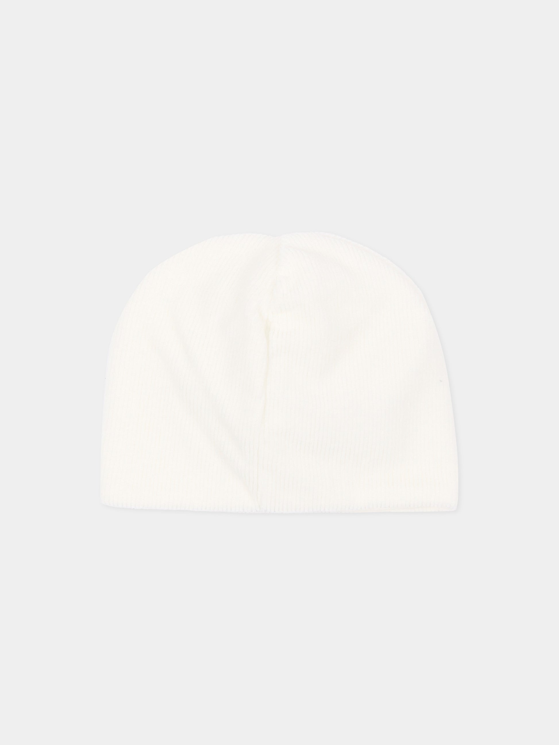 Cappellino avorio per neonato con balena,Nanán,I26175OW