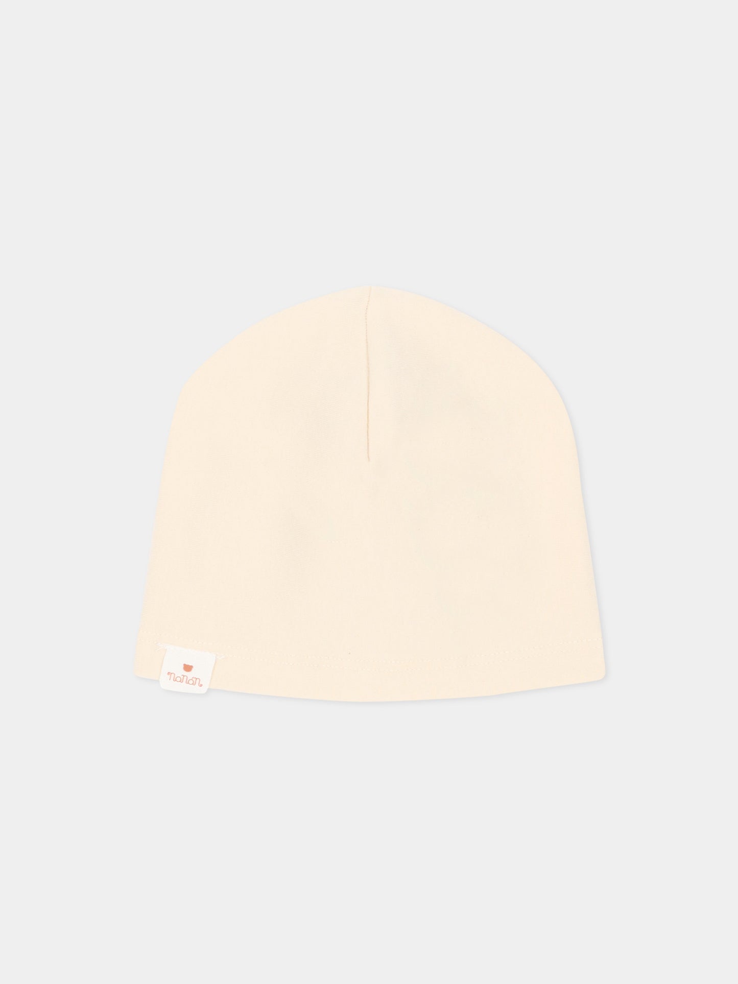 Cappello per neonato beige con logo,Nanán,I26168BE
