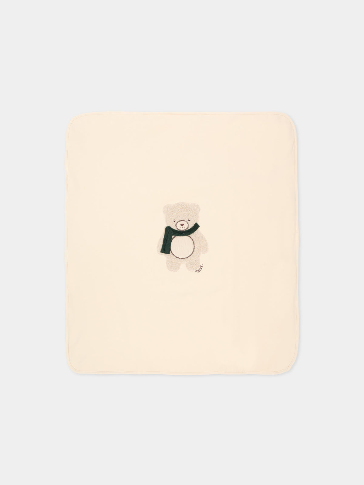 Coperta beige per neonati con orsetto,Nanán,I26170BE