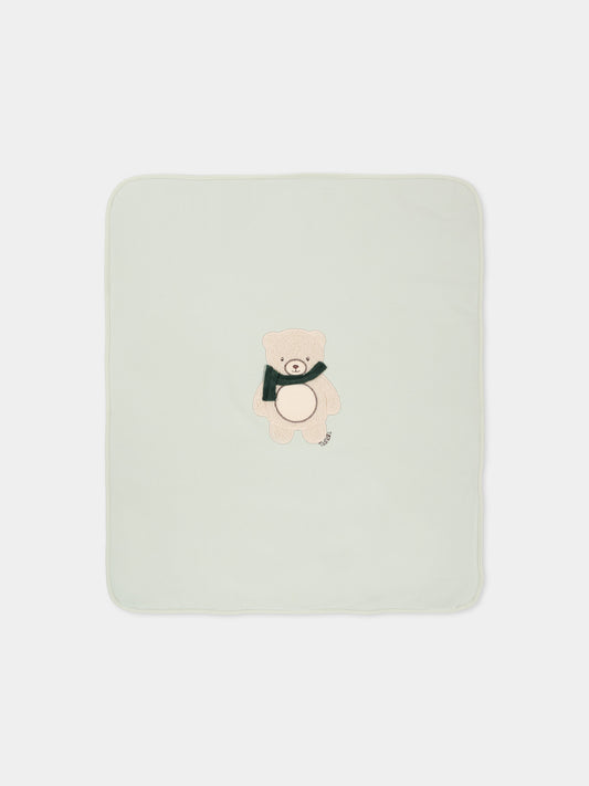 Coperta verde per neonati con orsetto,Nanán,I26170V