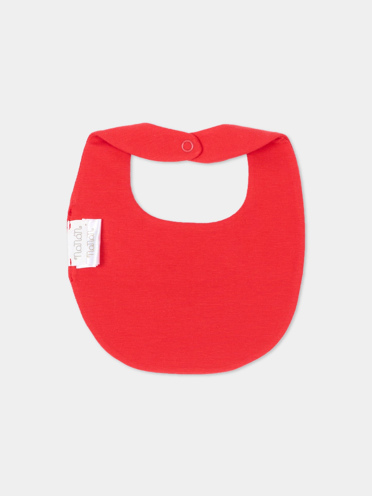 Bavaglino rosso per neonati con orsetto tartan,Nanán,I26040RS
