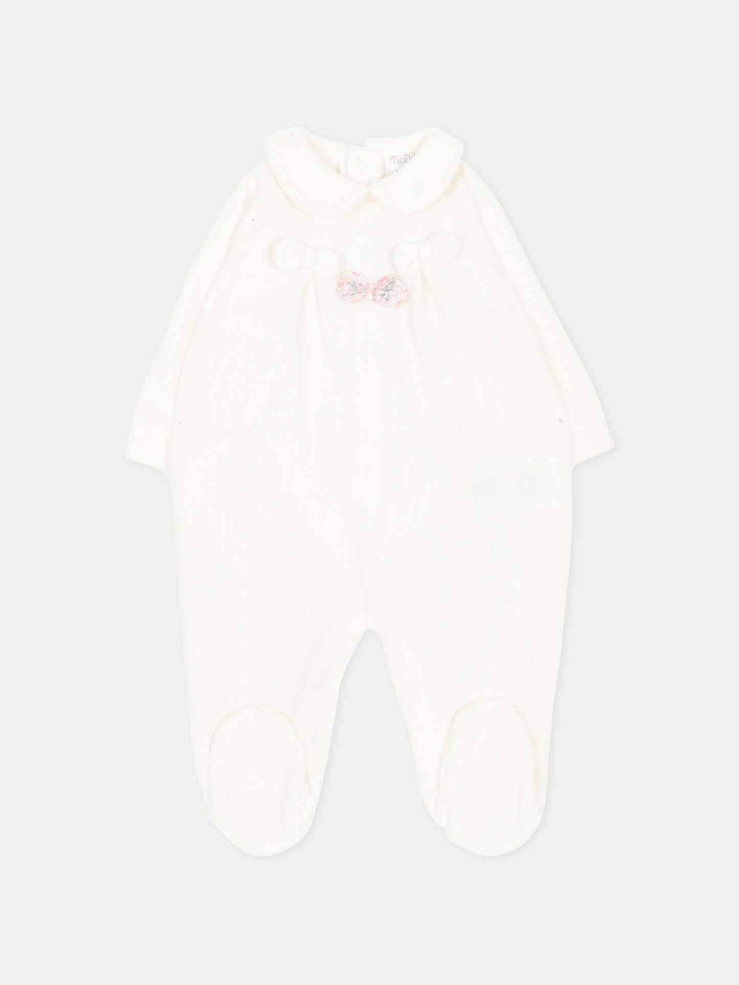 Tutina avorio per neonata con fiocchi,Nanán,I26419OW