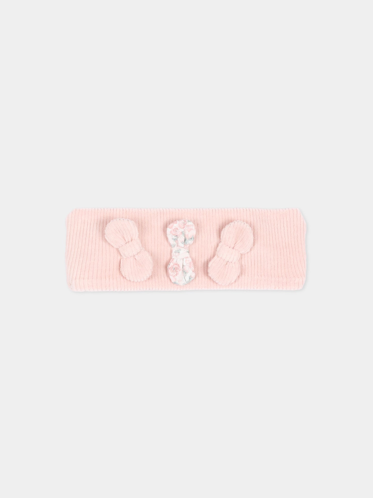 Fascia rosa per neonata con fiocchi,Nanán,I26423R