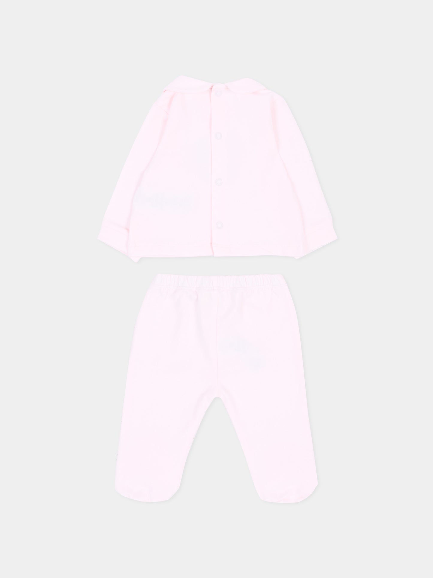 Completo nascita rosa per neonata con scoiattolo,Nanán,I26013R