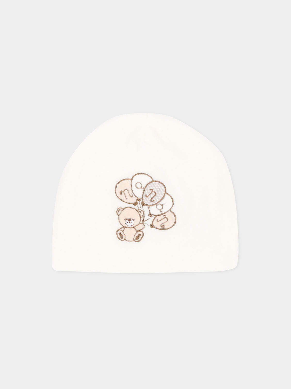 Cappello avorio per neonati con orsetto,Nanán,I26003OW
