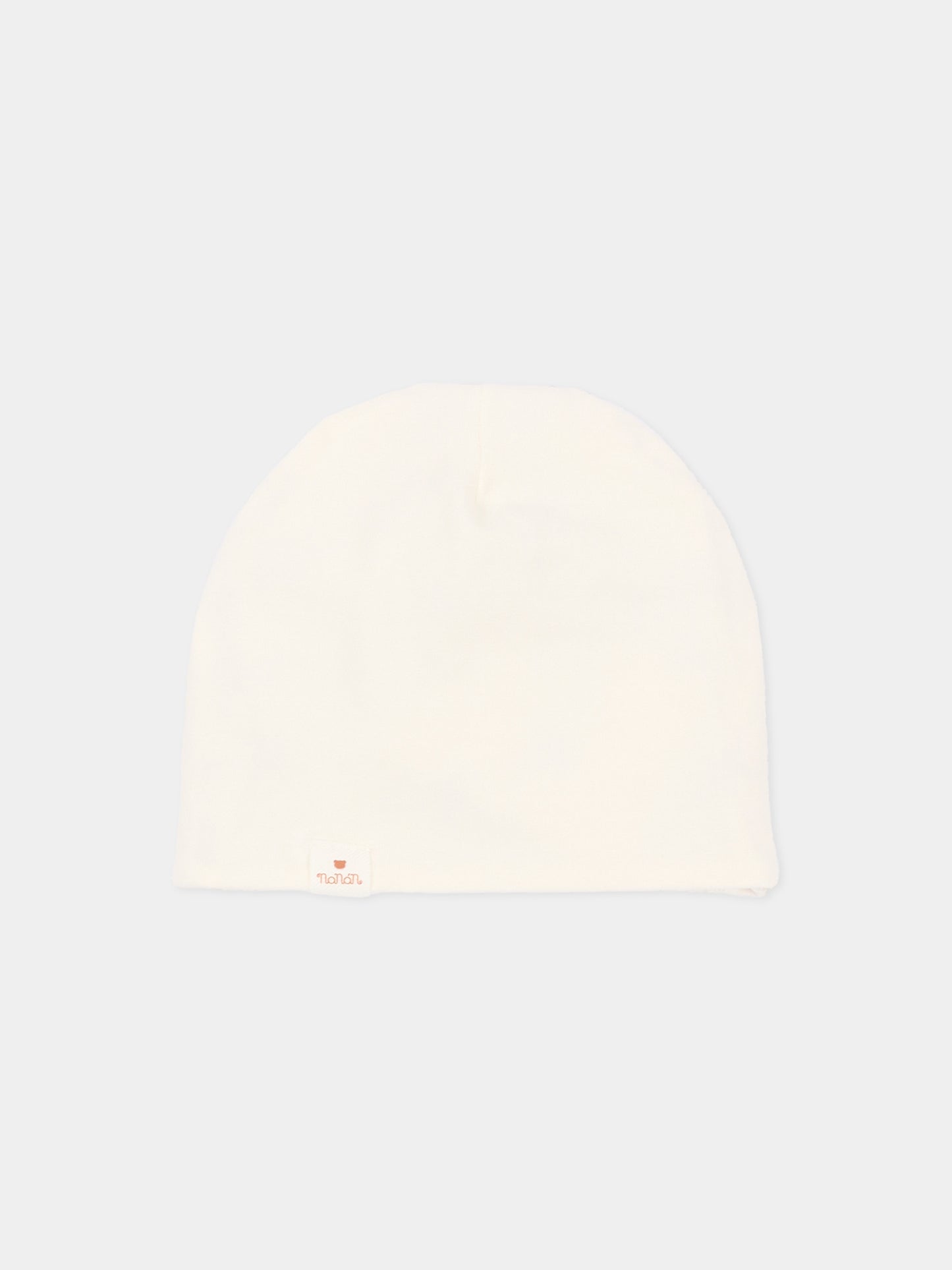 Cappello avorio per neonati con logo,Nanán,I26020OW