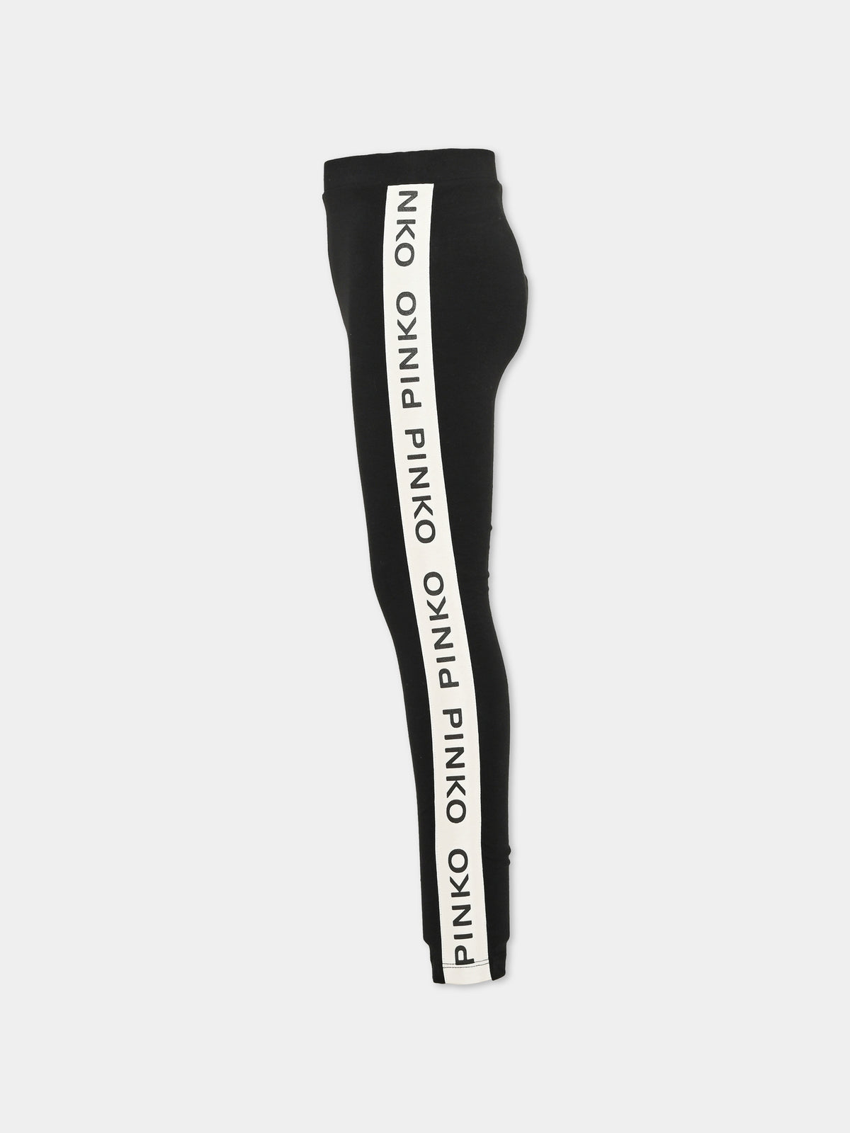 Leggings nero per bambina con logo,Pinko,KFPA082 C JE018 0915