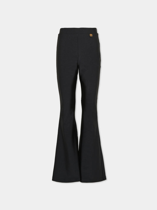 Leggings nero per bambina con logo,Pinko,KFPA090 0 JT004 N000