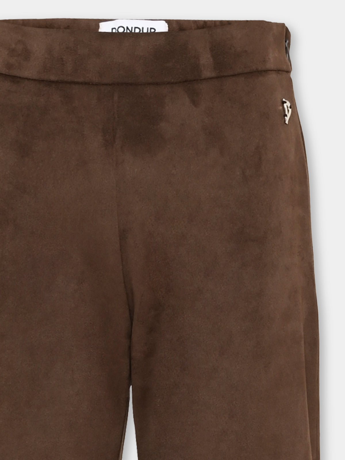 Pantalone marrone per bambina svasato,Dondup Kids,DFPA213 0 PE023 6029