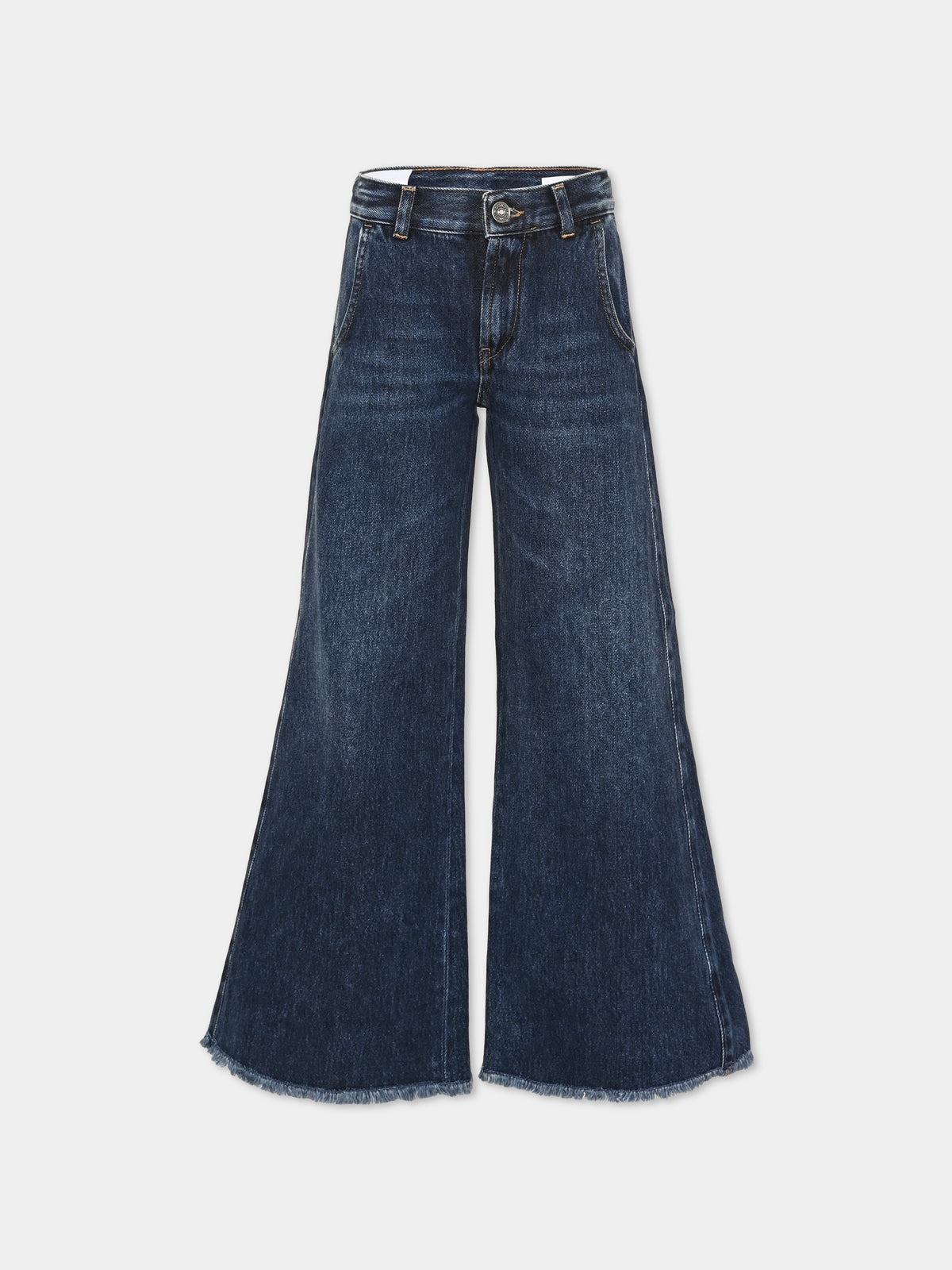 Jeans denim per bambina a zampa,Dondup Kids,DFPA231 C CF054 4005