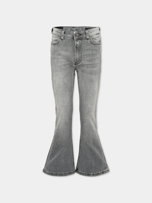 Jeans grigio per bambina a campana,Dondup Kids,DFPA236 C DS039 5000