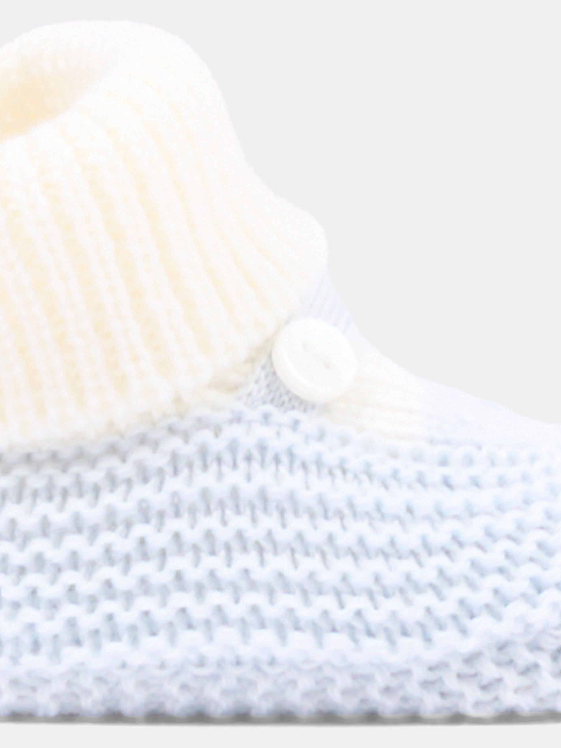Babbucce blu per neonato in tricot,Little Bear,4129 LATTE/CIELO