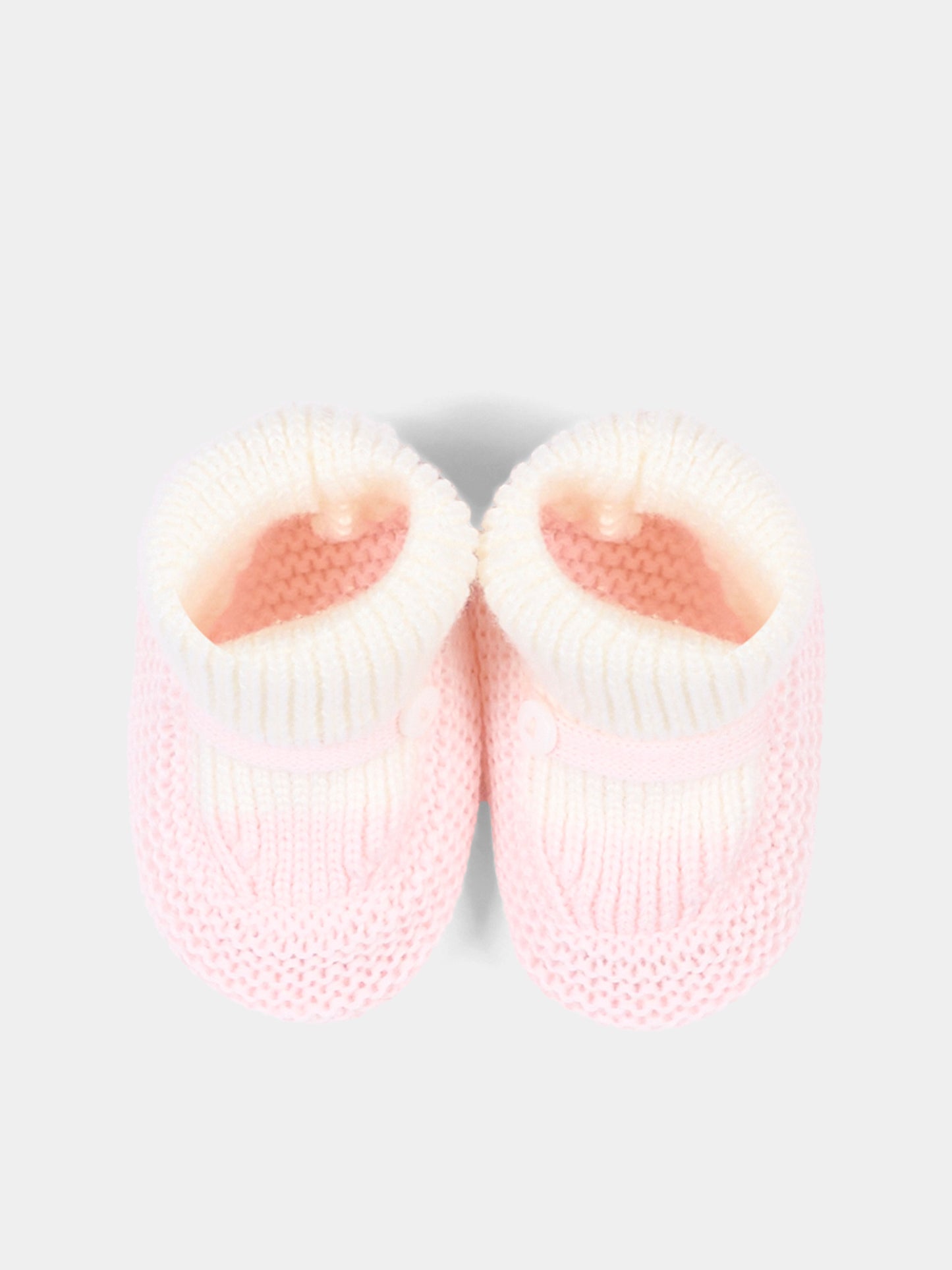 Babbucce avorio per neonata in maglia,Little Bear,4129 LATTE/CIPRIA
