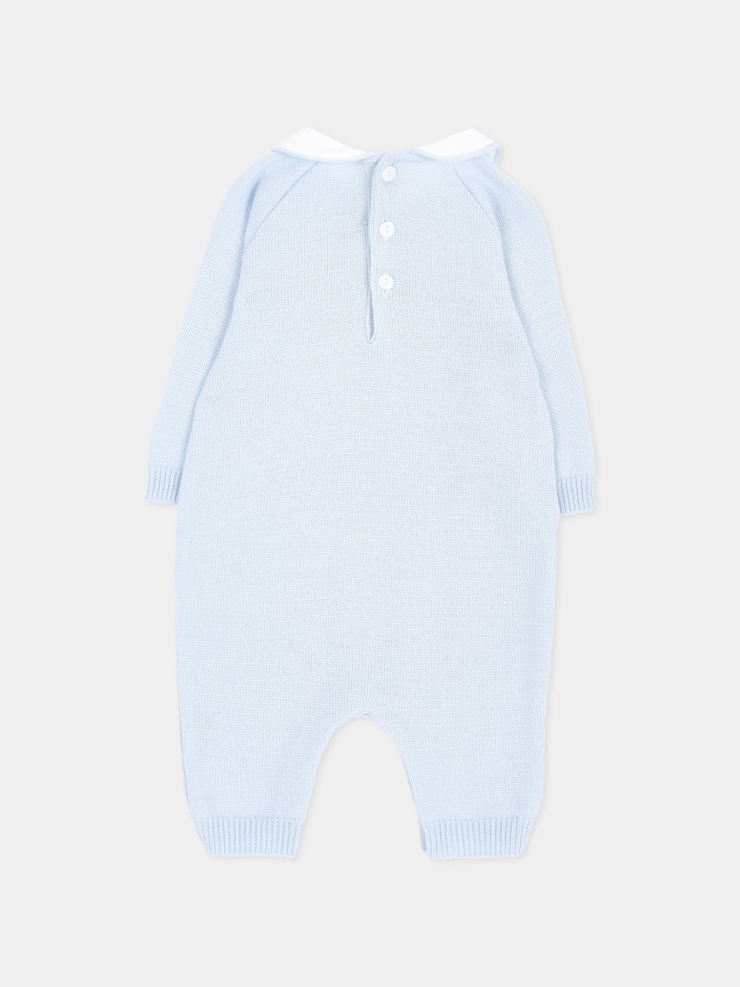 Cardigan celeste per neonato in maglia,Little Bear,4134 CIELO