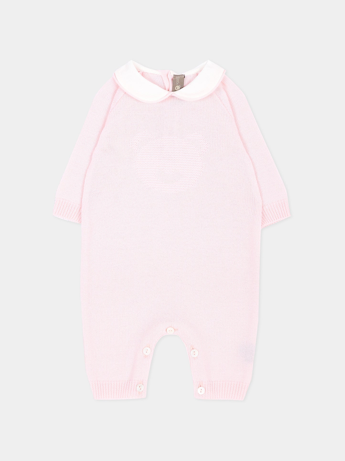 Cardigan rosa per neonata con colletto,Little Bear,4134 CIPRIA