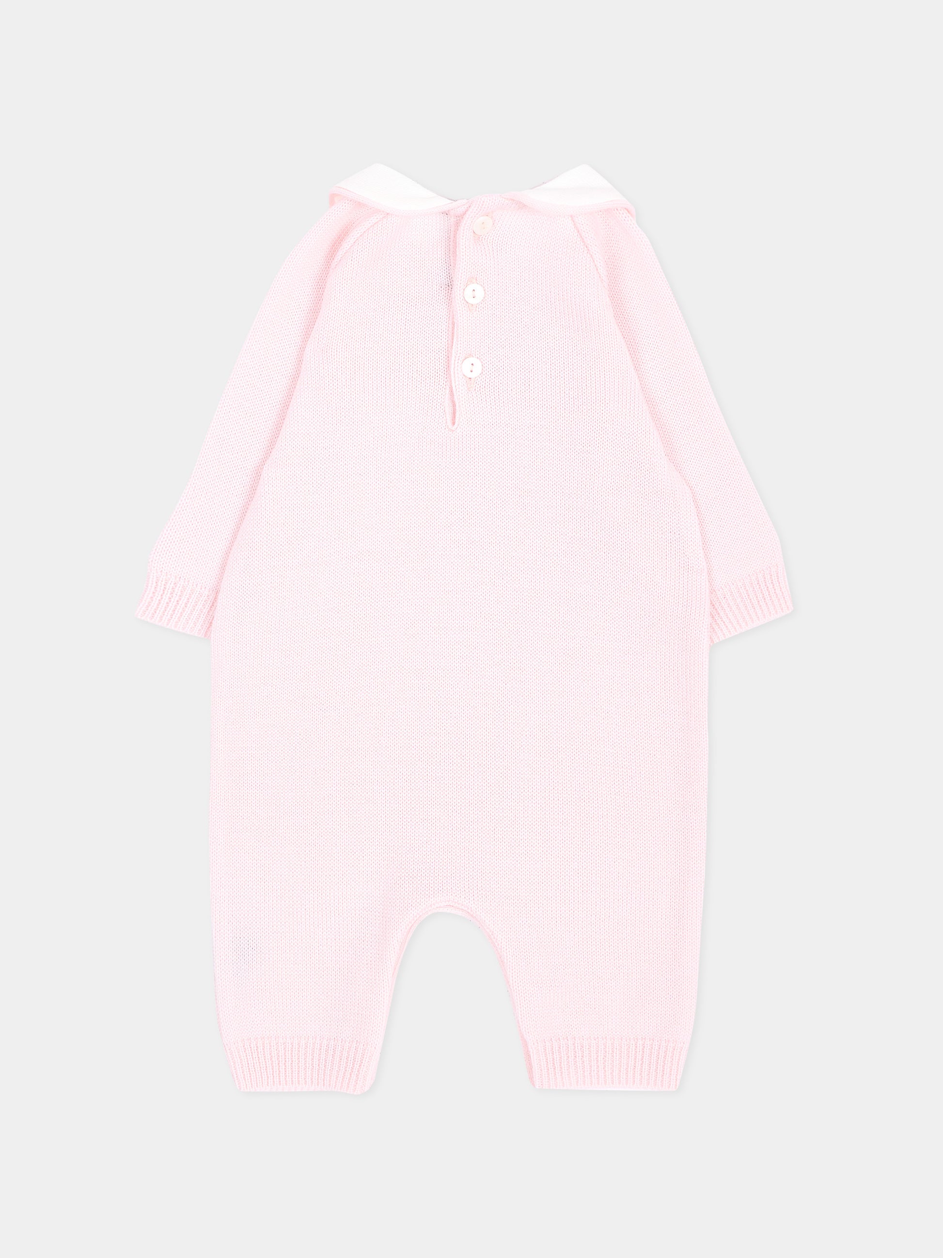 Cardigan rosa per neonata con colletto,Little Bear,4134 CIPRIA