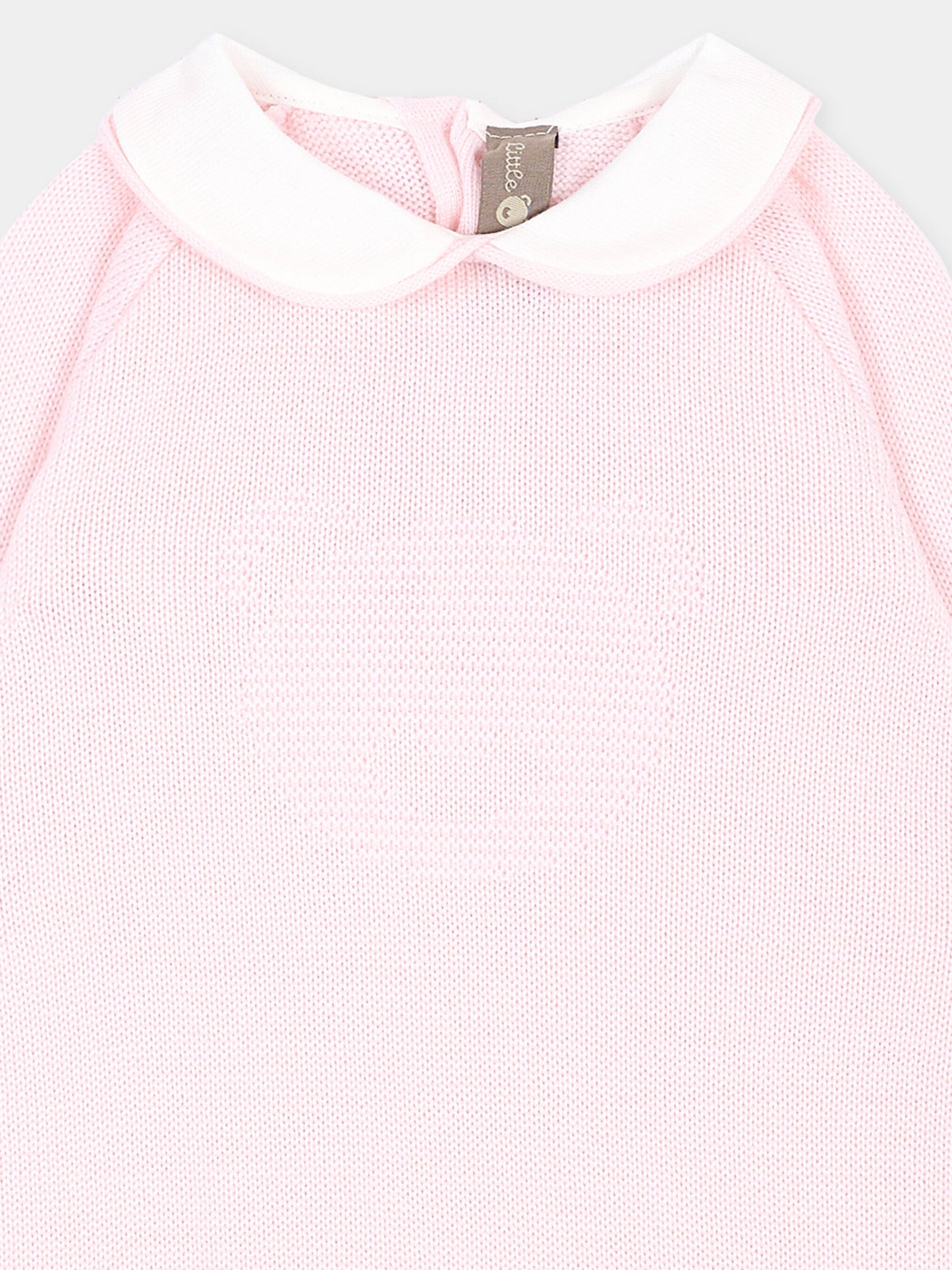 Cardigan rosa per neonata con colletto,Little Bear,4134 CIPRIA