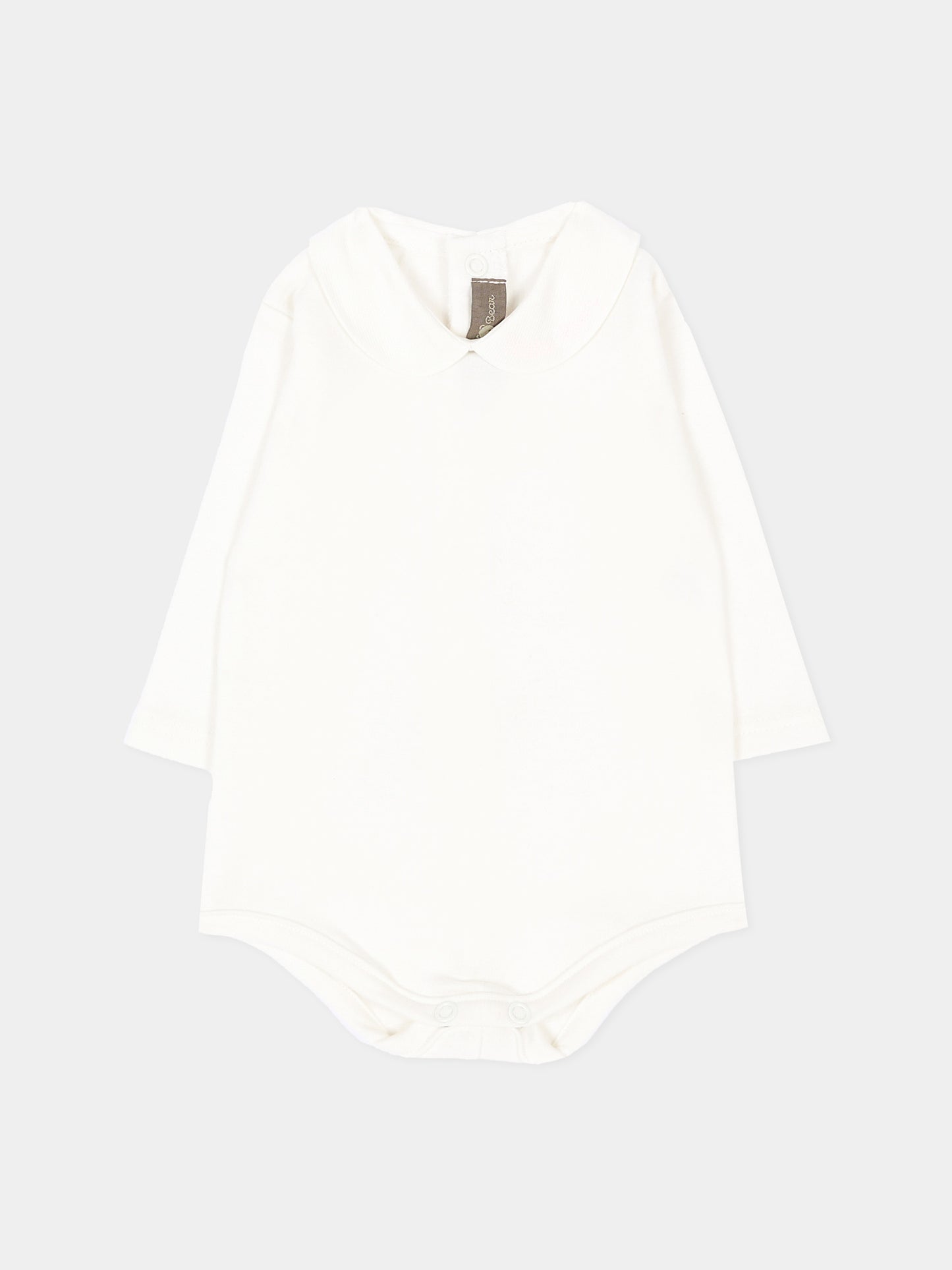 Body bianco per neonata con colletto,Little Bear,5024 LATTE/CIPRIA