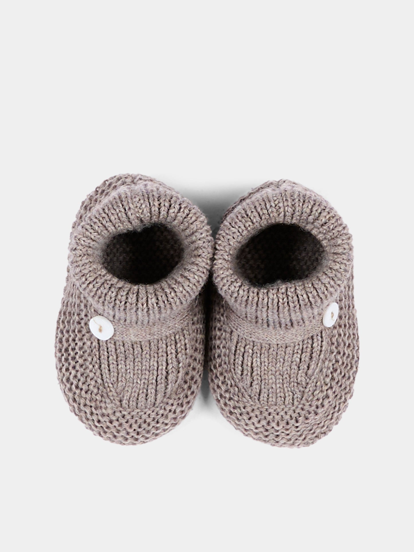 Babbucce beige per neonato tricot,Little Bear,4129 TORTORA