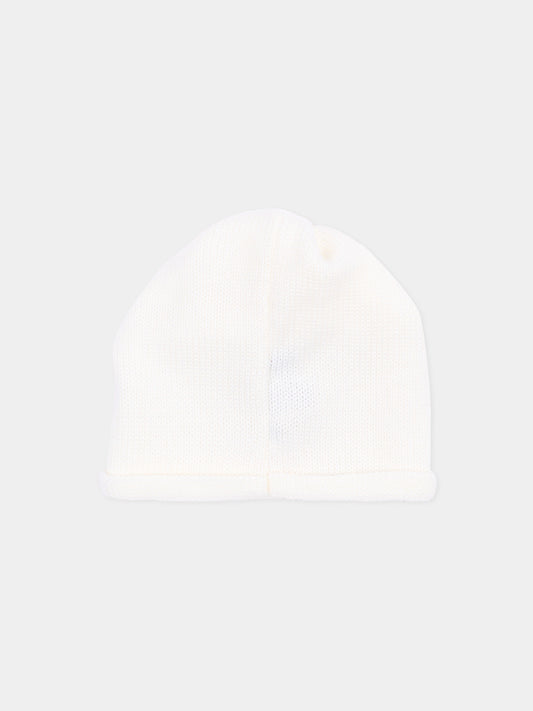 Cappello avorio per neonati in lana,Little Bear,4128 LATTE
