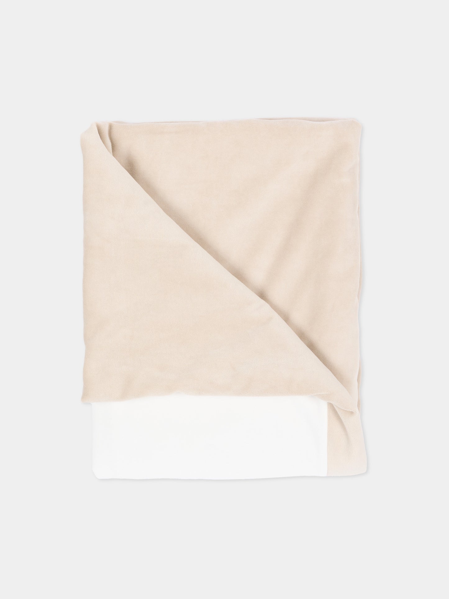 Coperta bianca per neonati con logo,Little Bear,4052 LATTE/TORTORA