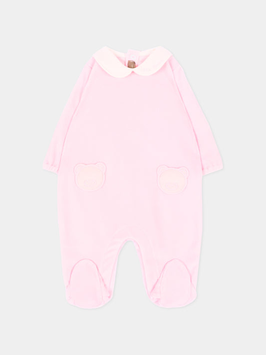 Tutina rosa per neonata con orsetti,Little Bear,4045 ROSA