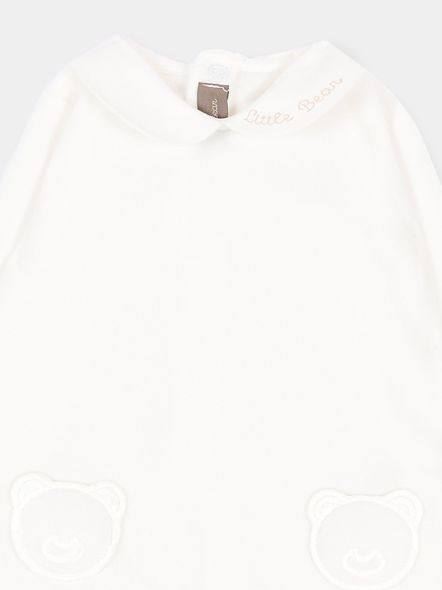 Tutina bianca per neonato con orsetti,Little Bear,4045 LATTE/LATTE