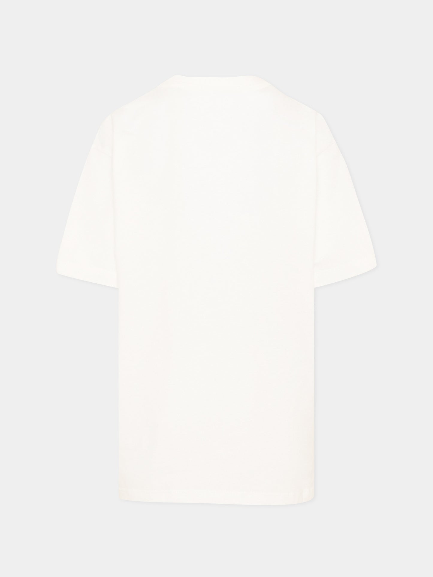 T-Shirt bianca per bambino con logo,Msgm Kids,F5MSJBTH222 002