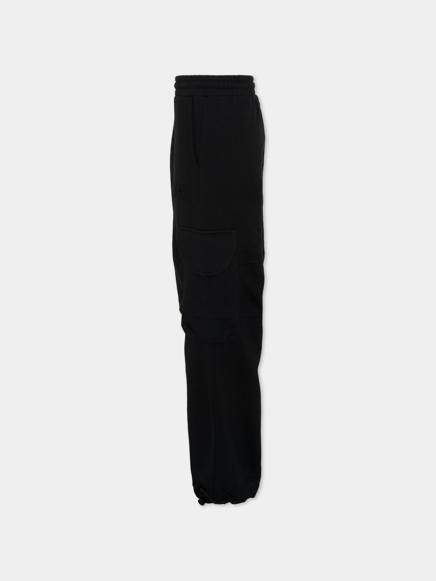 Pantaloni neri per bambina cargo,Msgm Kids,F5MSJUFP025 110