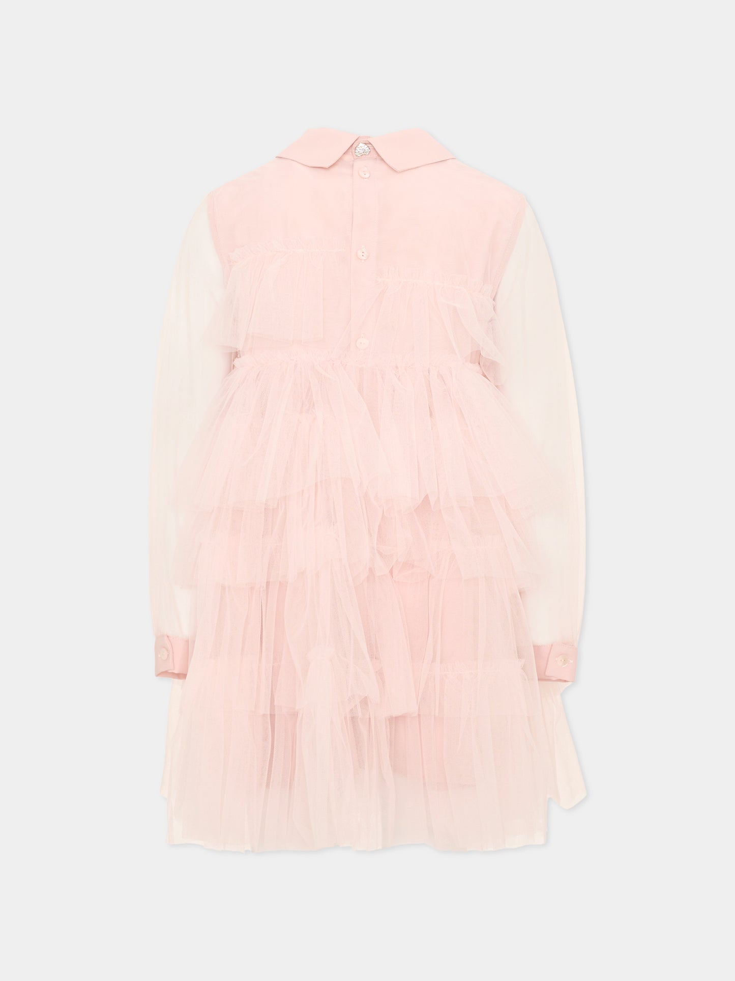 Abito rosa in tulle per bambina,Simonetta,SZ1A10 T0002 501