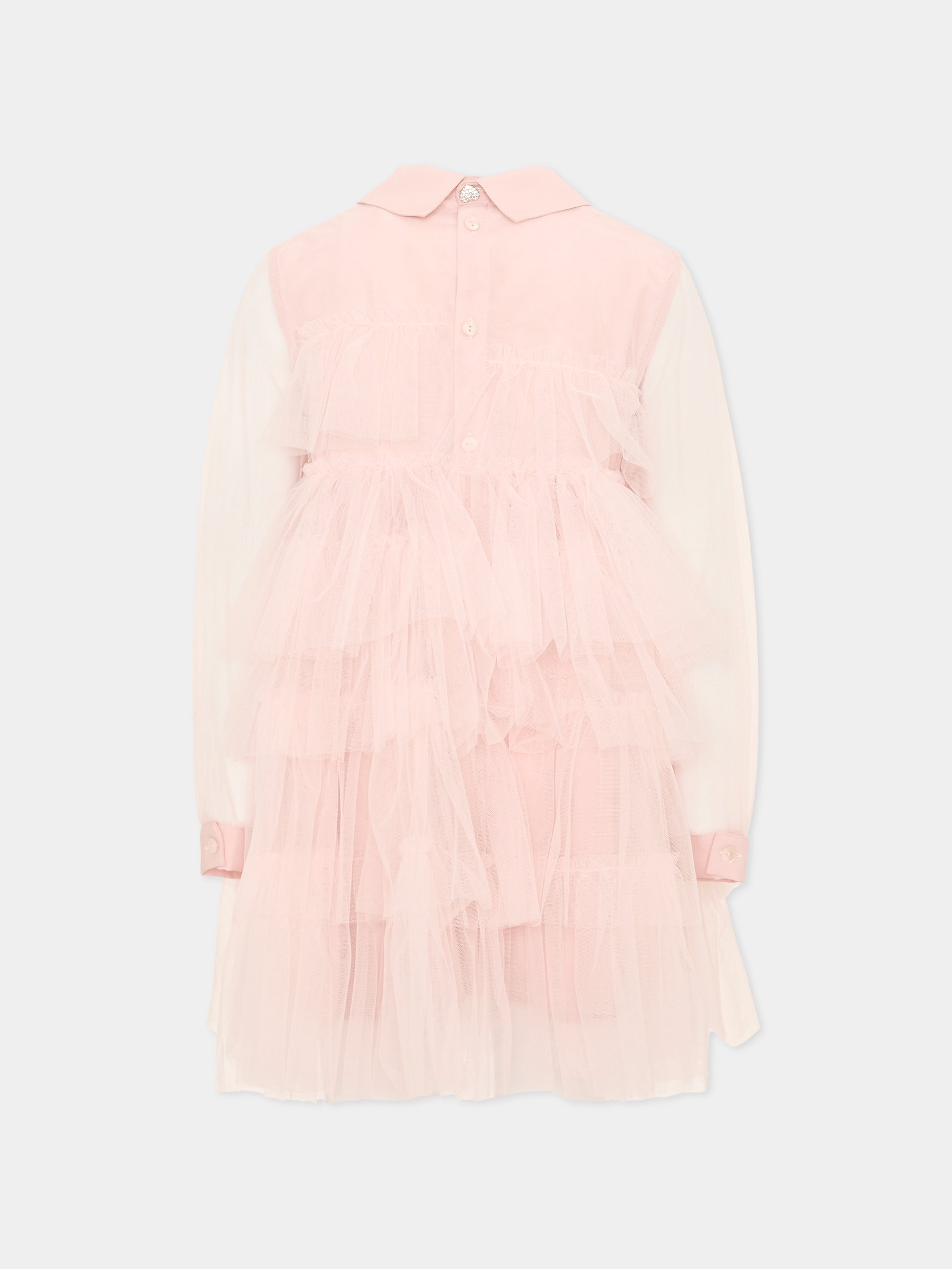 Abito rosa in tulle per bambina,Simonetta,SZ1A10 T0002 501