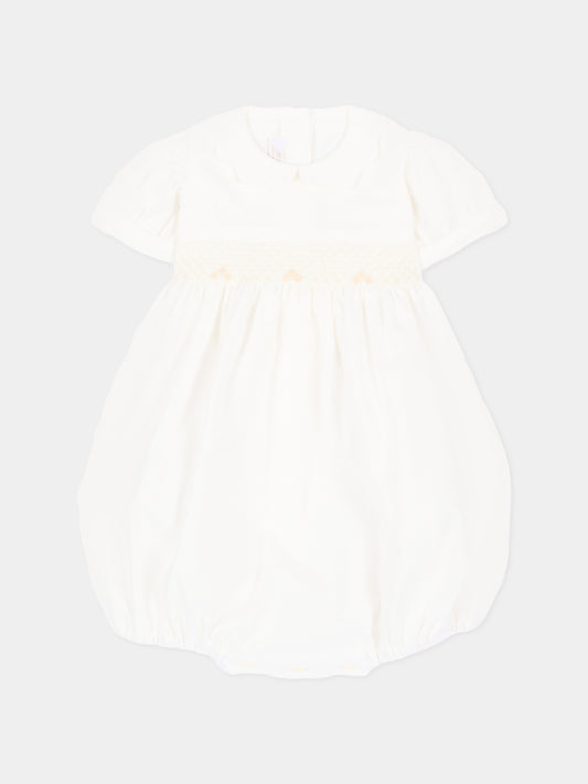 Pagliaccetto beige per neonata con fiocco,Mariella Ferrari,PGD4 005