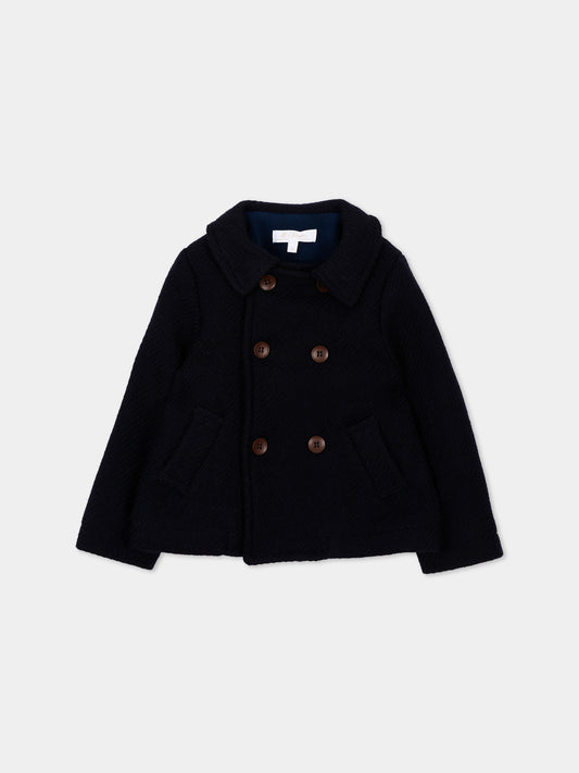 Cappotto blu per neonato doppiopetto,Mariella Ferrari,GBF6 087