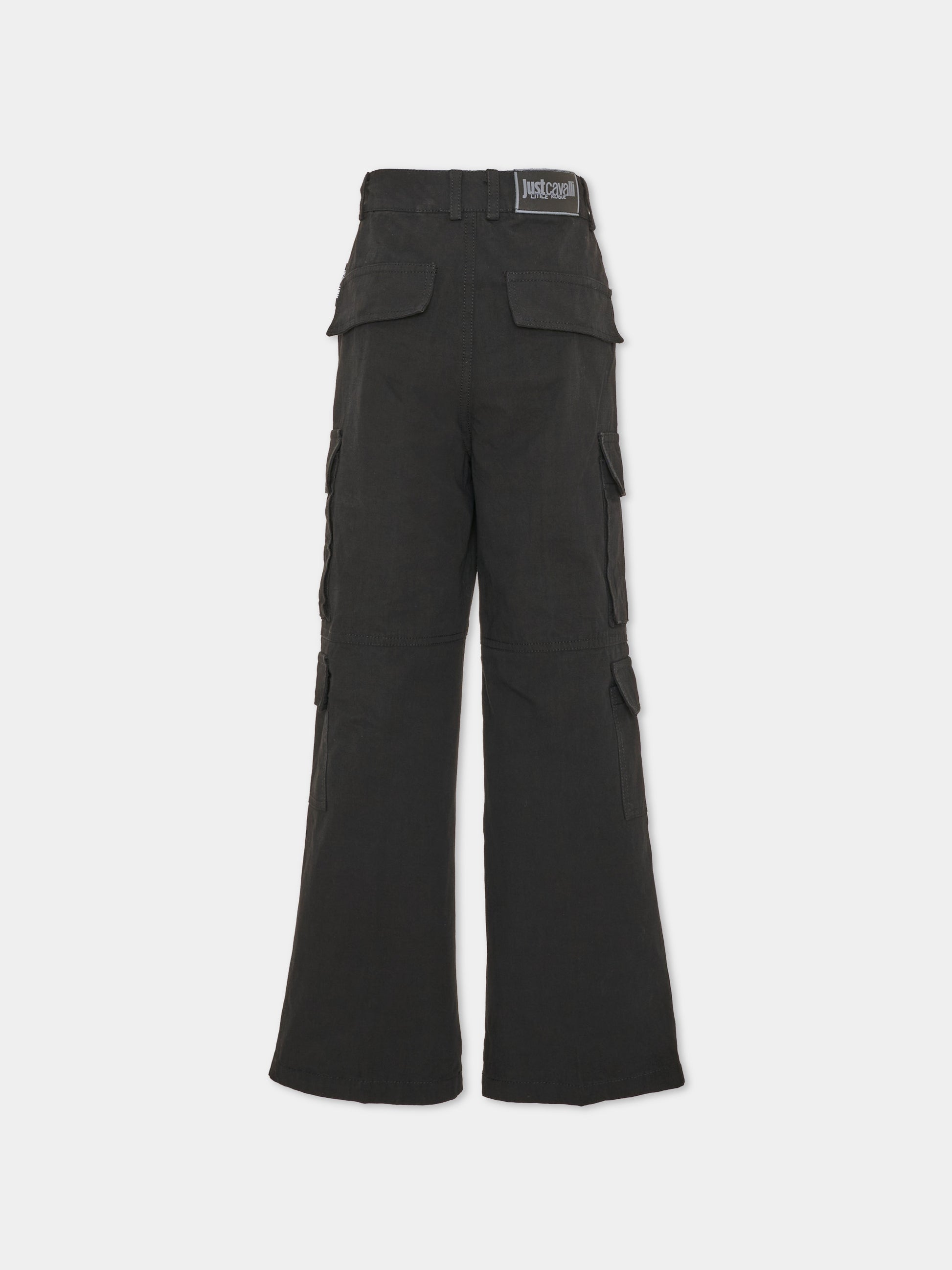 Pantalone nero per bambino cargo,Just Cavalli Kids,JBA26053PA BLACK BLACK