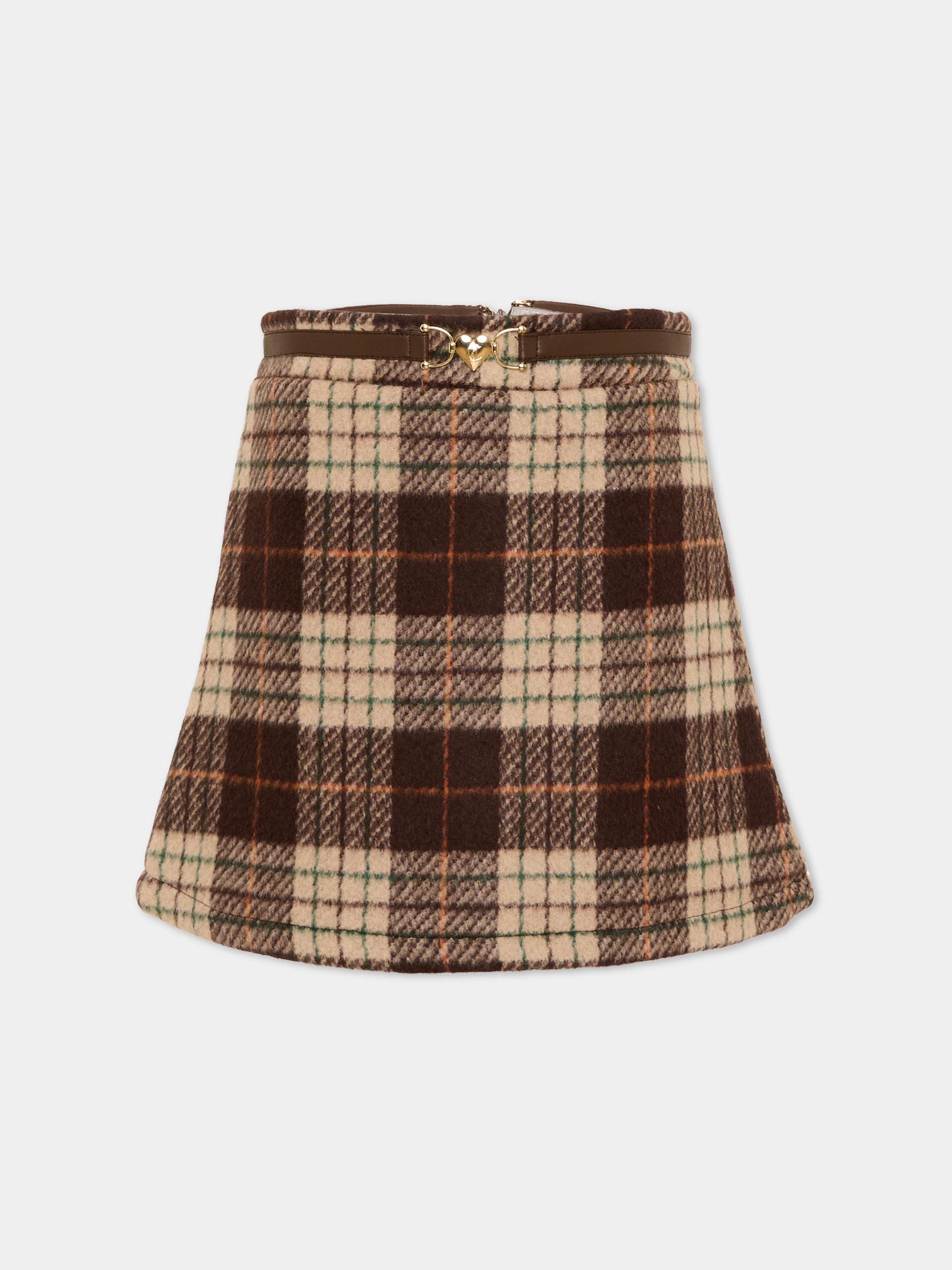 Gonna multicolor tartan per bambina,Just Cavalli Kids,JGA26149GO MULTICOL.T MULTICOLOR TARTAN