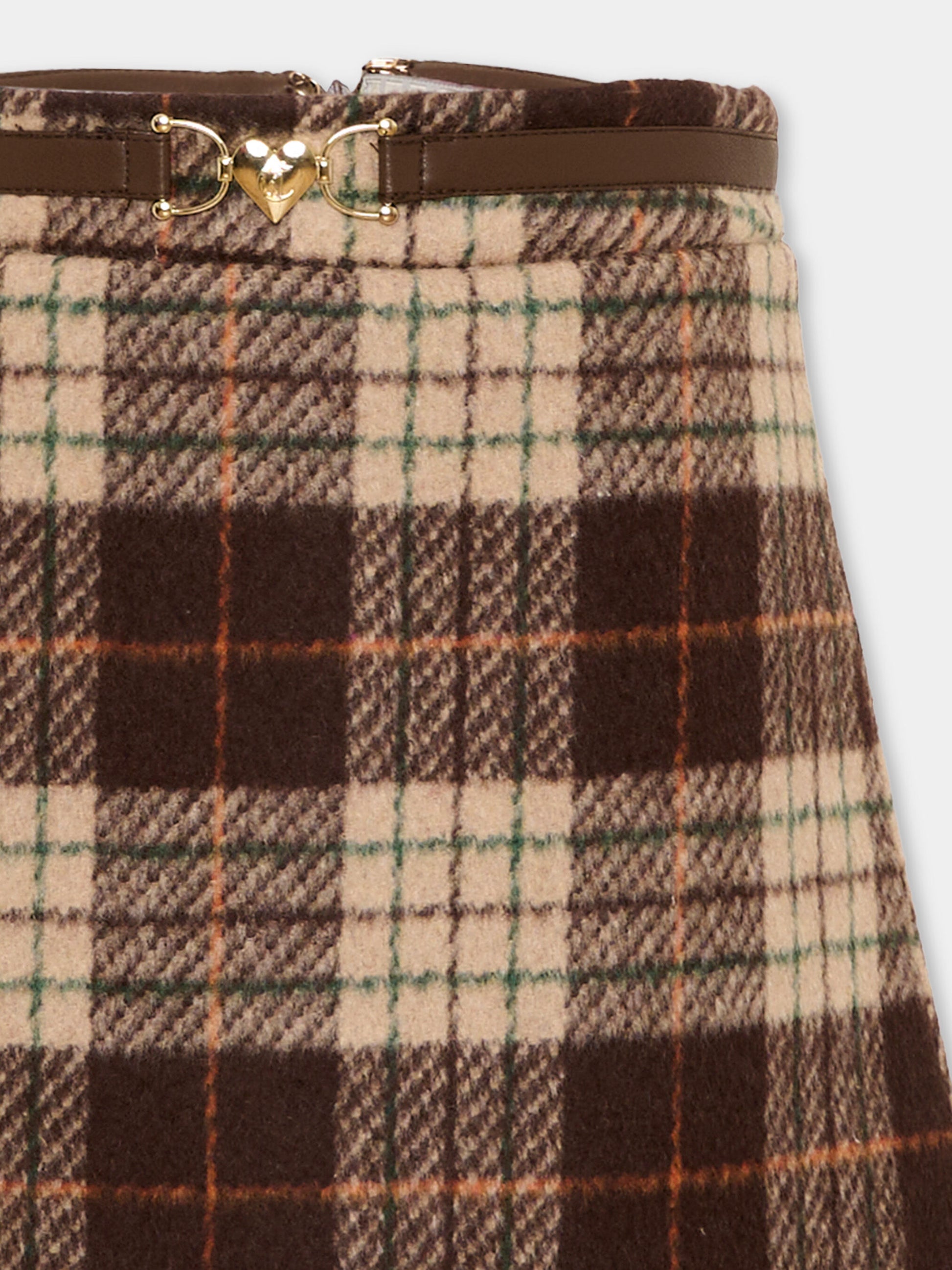 Gonna multicolor tartan per bambina,Just Cavalli Kids,JGA26149GO MULTICOL.T MULTICOLOR TARTAN