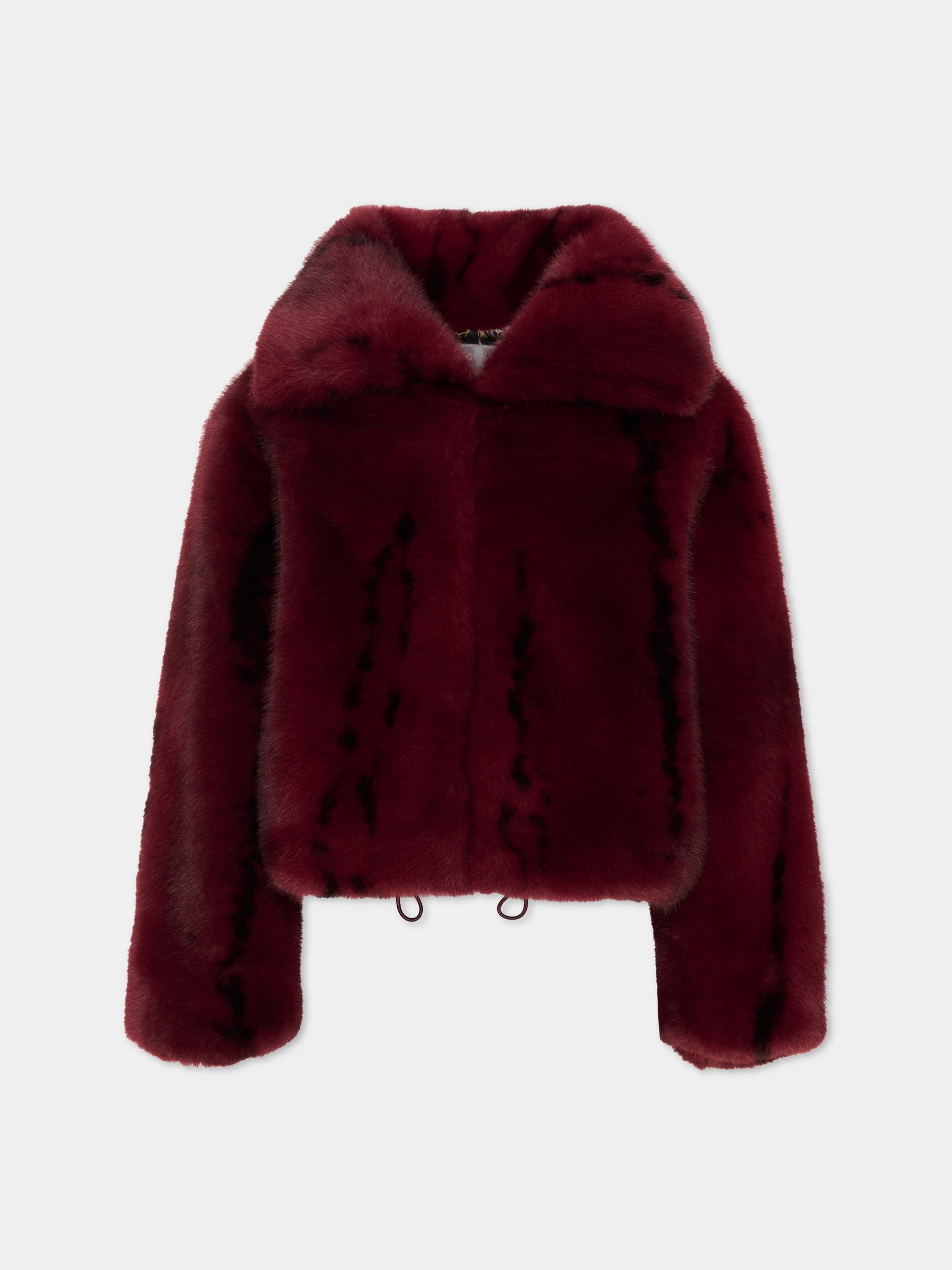 Ecopelliccia bordeaux per bambina,Just Cavalli Kids,JGA26026PL BORDEAUX BORDEAUX