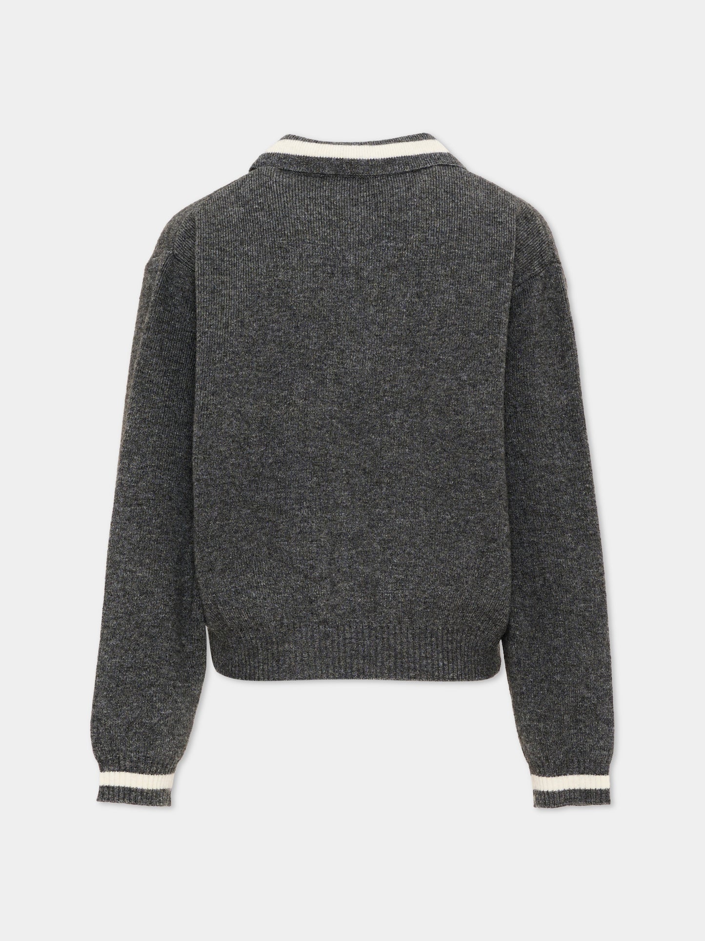 Maglione grigio per bambina con logo,Trussardi Junior,TGA26047MA GREY_LIG.M GREY LIGHT MELANGE